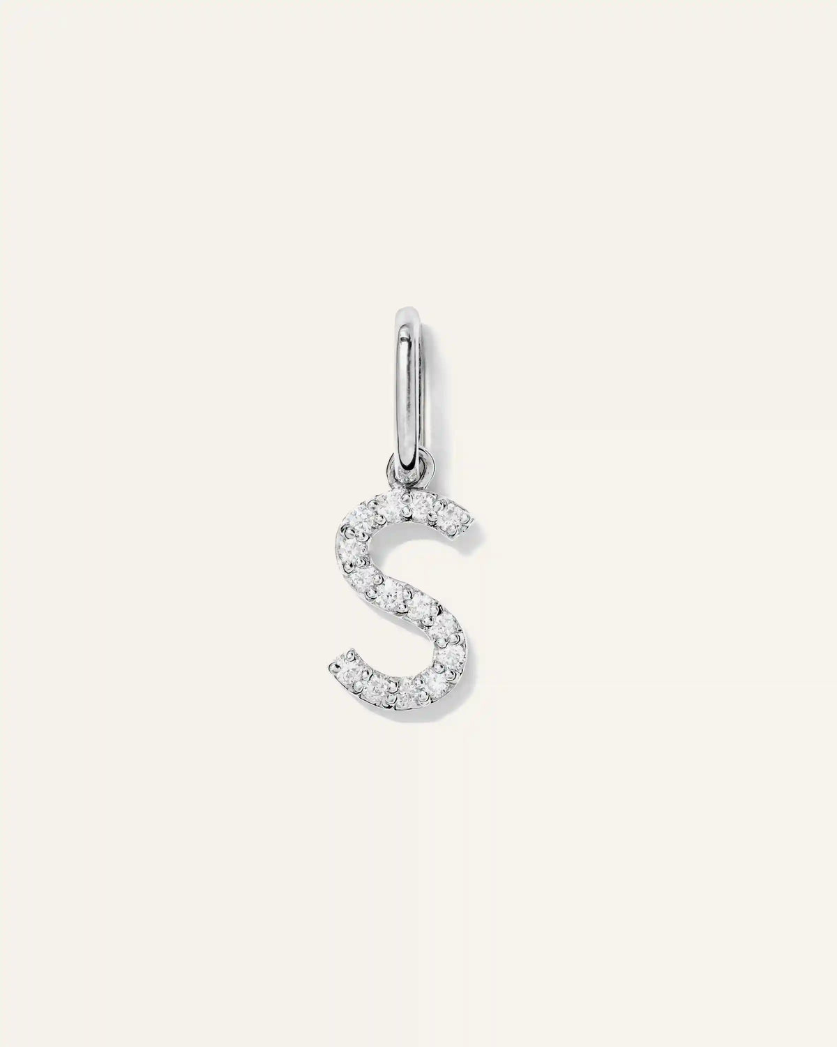 14K Gold Diamond Letter Charm