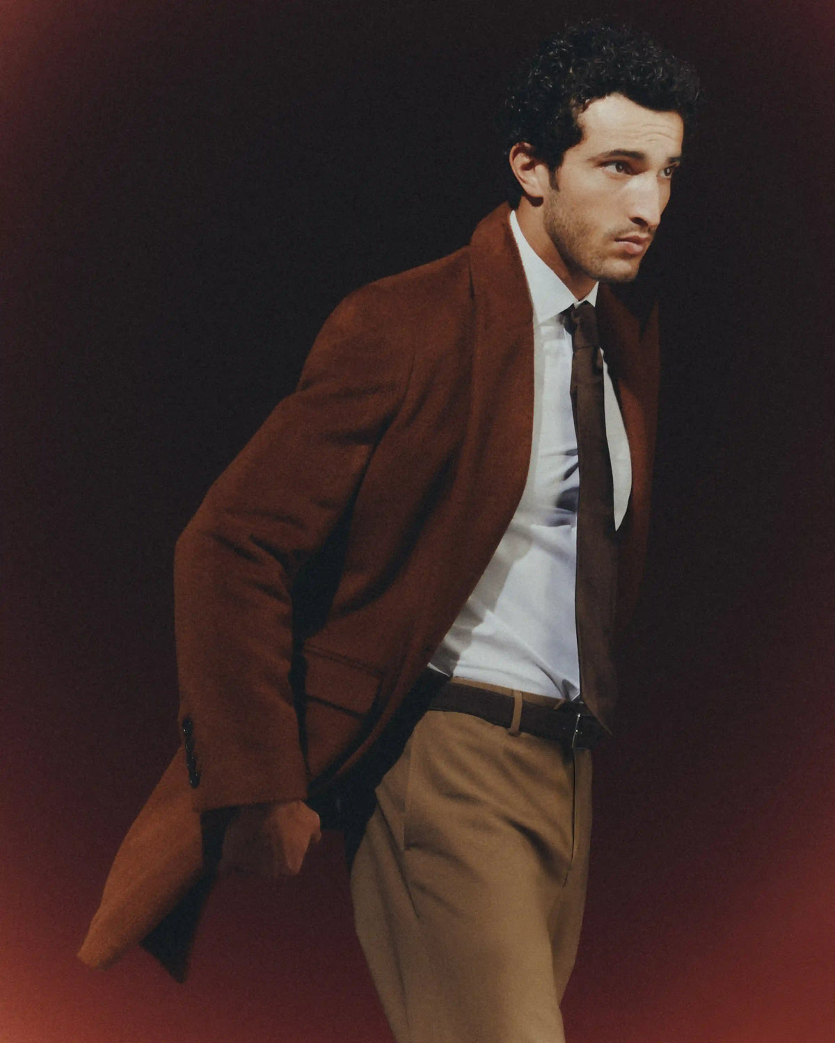 Camel Hair Double-Breasted Overcoat
