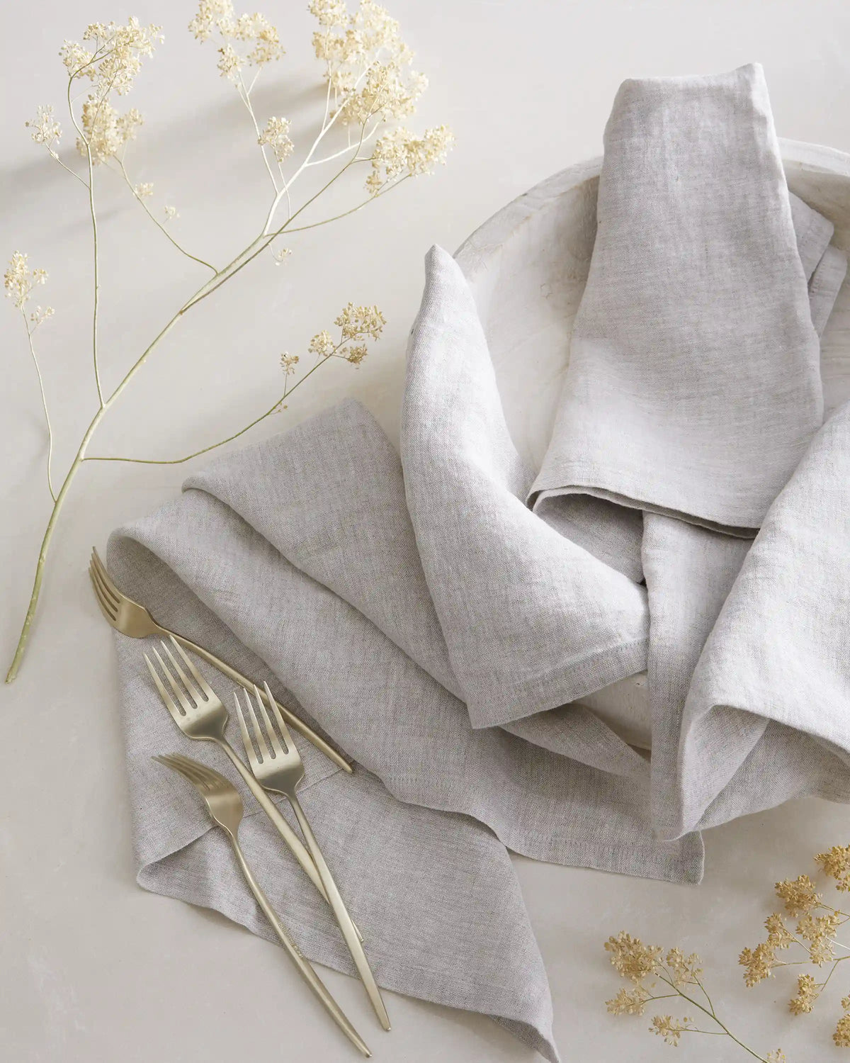 European Linen Chambray Napkin, Set of 4