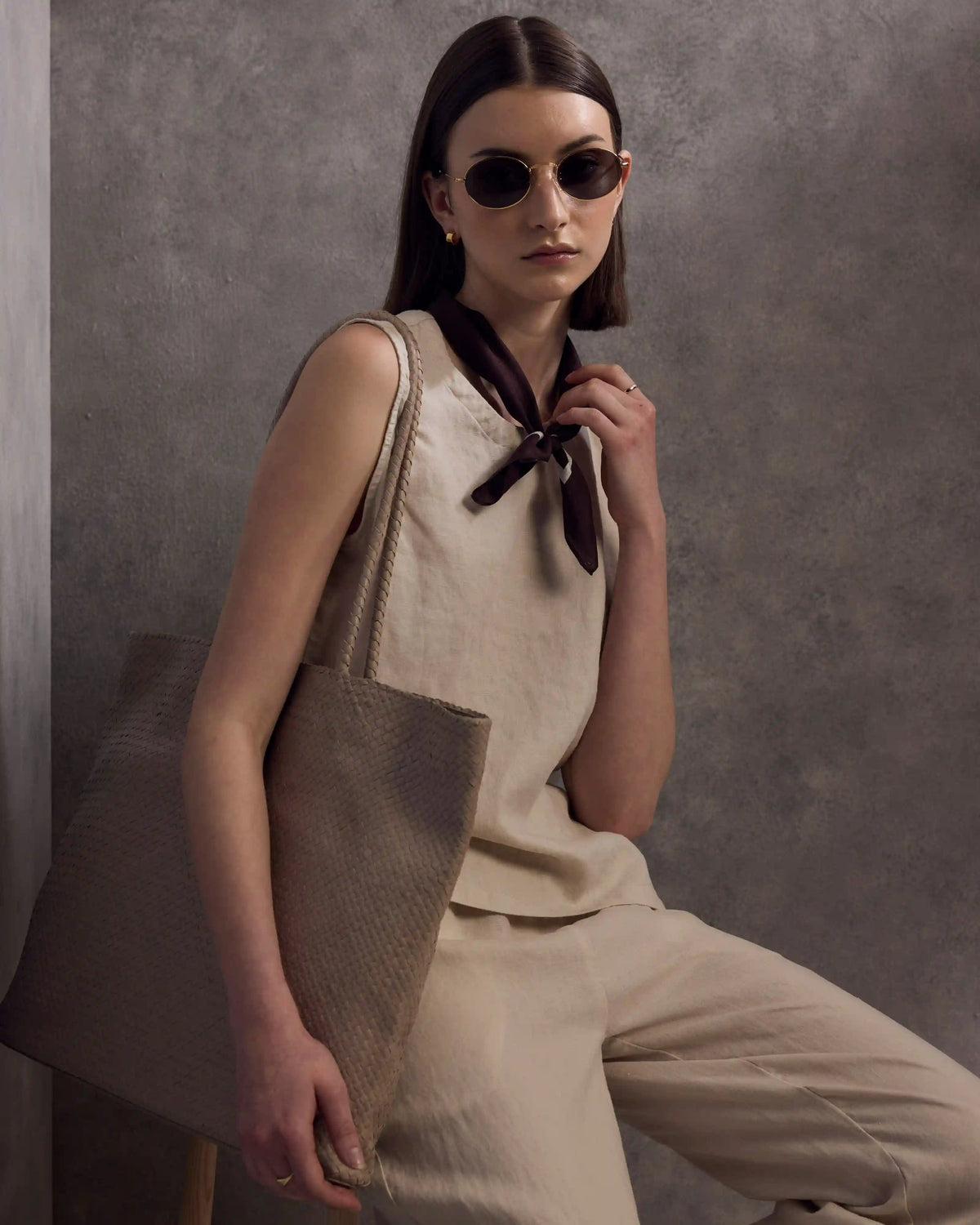 100% European Linen Tank