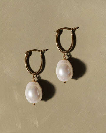 Freshwater Cultured Pearl Hoops