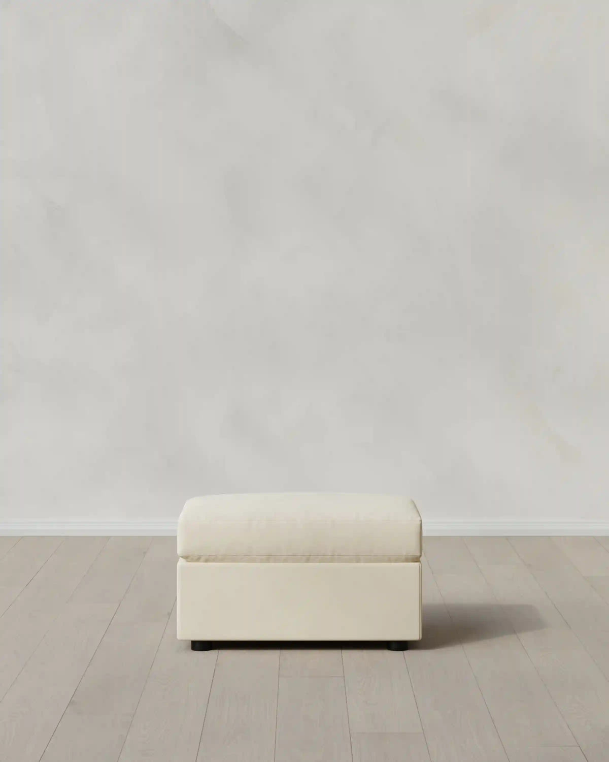Brennan Ottoman in Performance Velvet