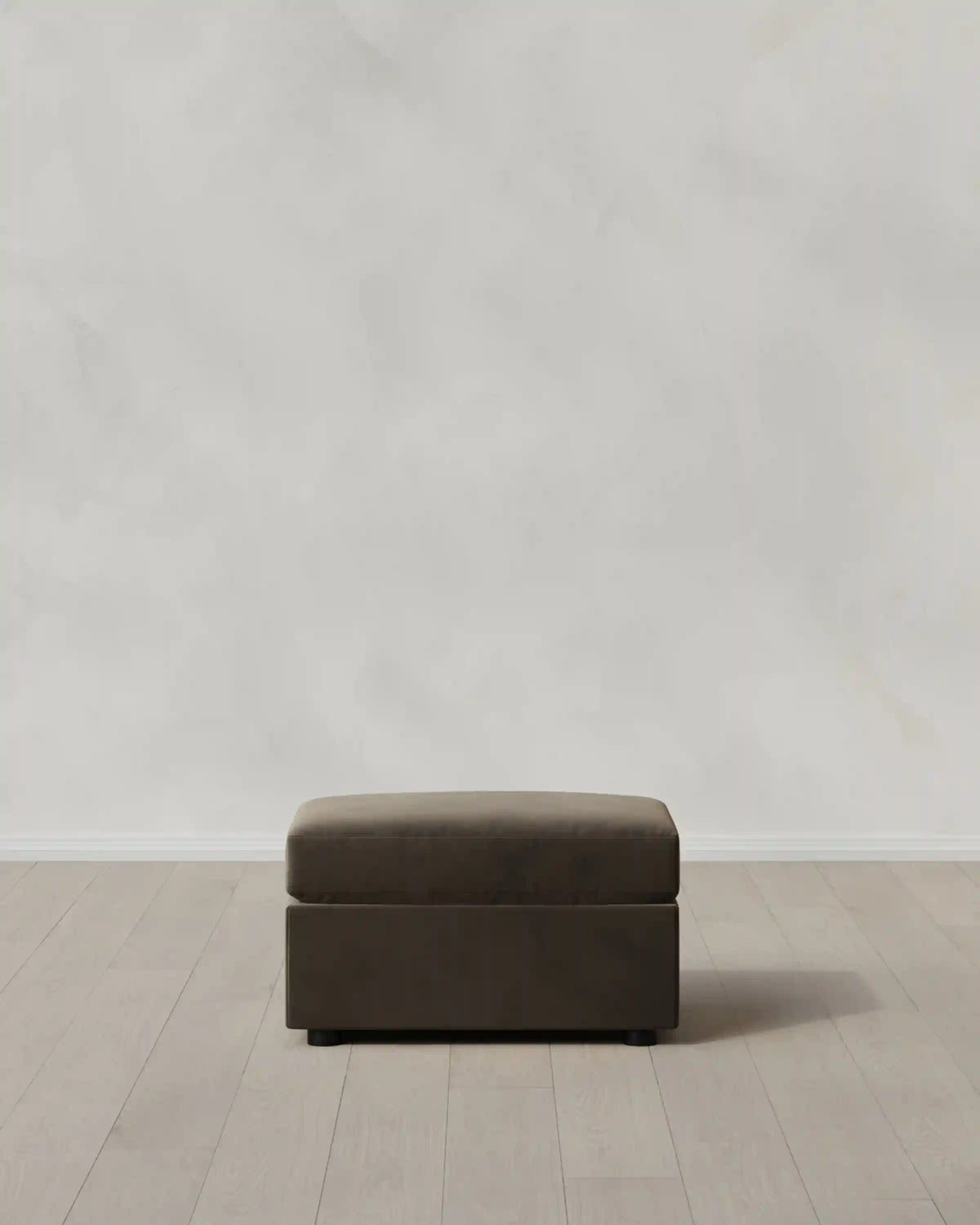 Brennan Ottoman in Performance Velvet