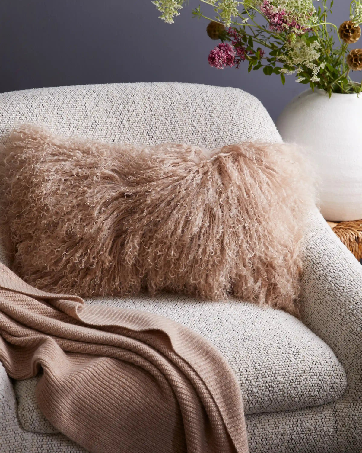 Luxe Mongolian Lamb Pillow Cover (Set of 2)