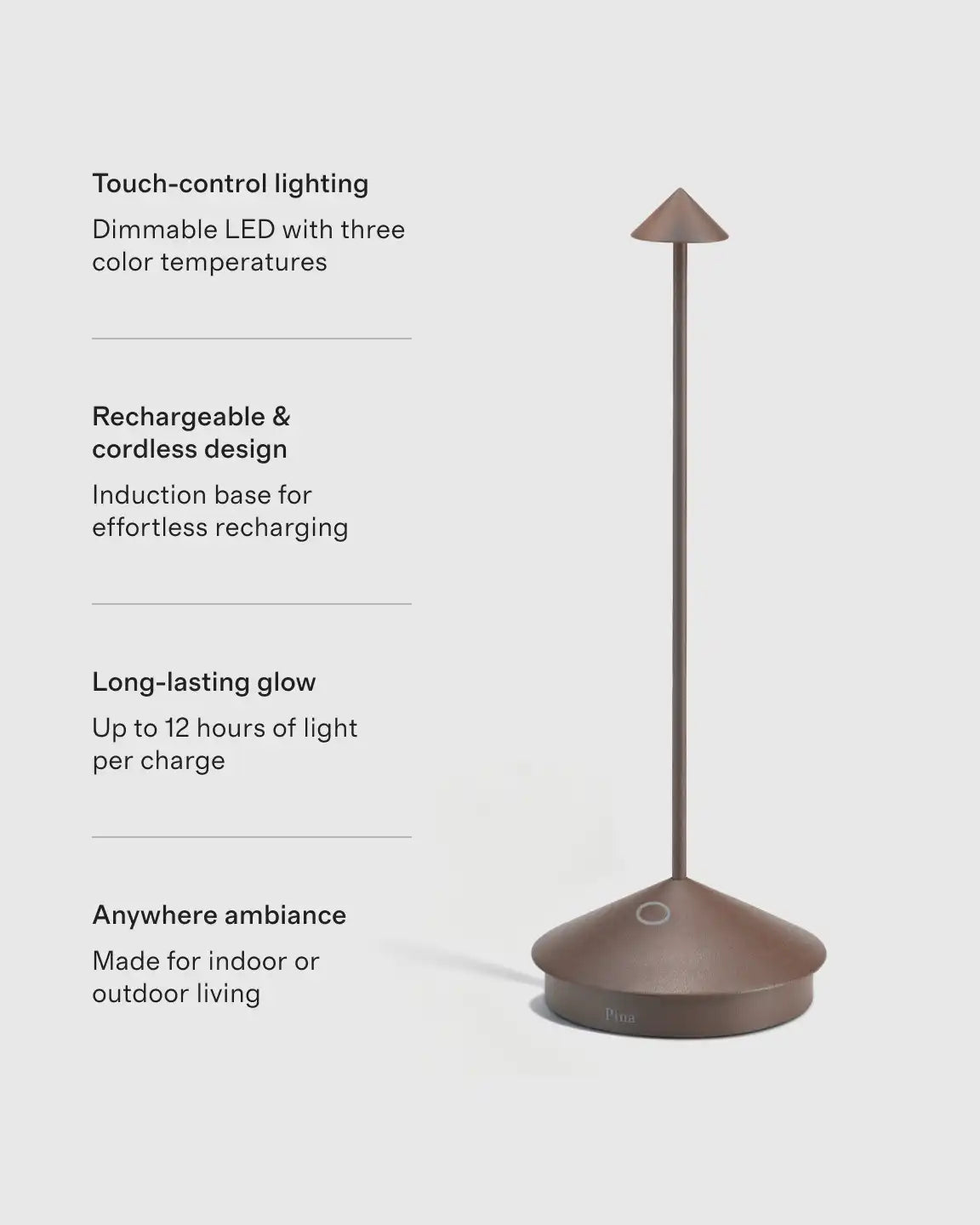 Pina Pro Rechargeable Table Lamp by Zafferano