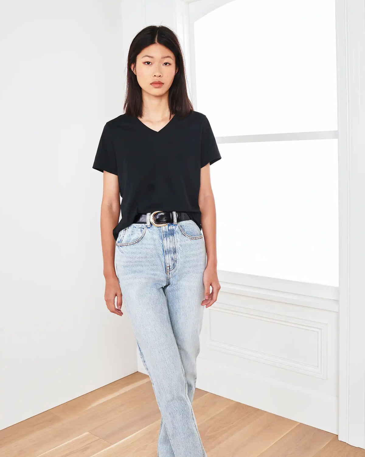 100% Organic Cotton Boxy V-Neck Tee (3-Pack)