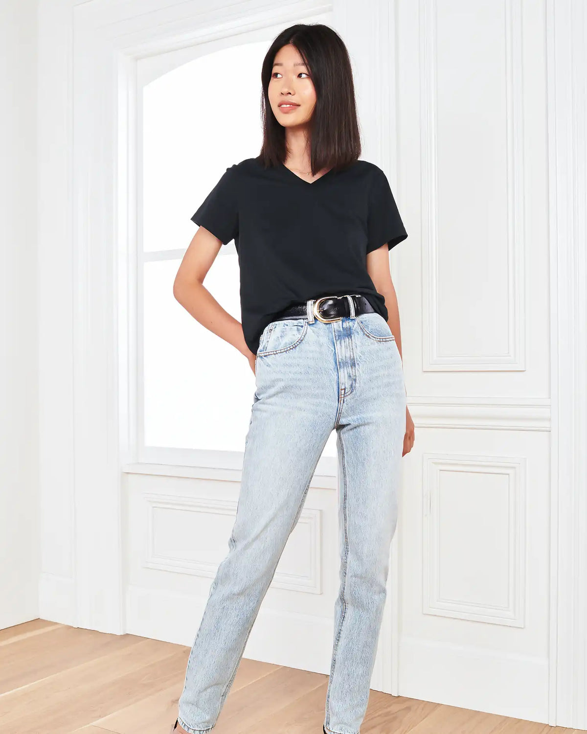 100% Organic Cotton Boxy V-Neck Tee (3-Pack)
