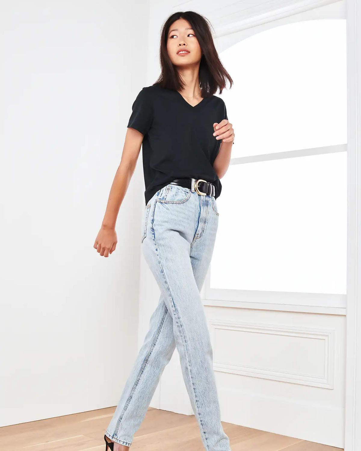 100% Organic Cotton Boxy V-Neck Tee (3-Pack)