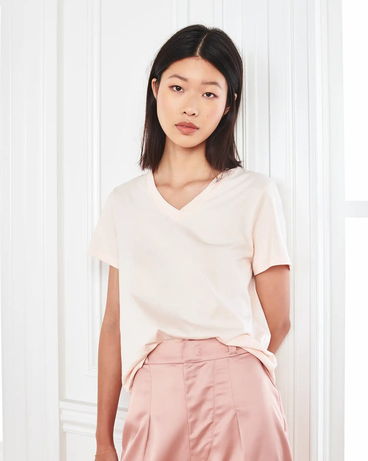 100% Organic Cotton Boxy V-Neck Tee (3-Pack)