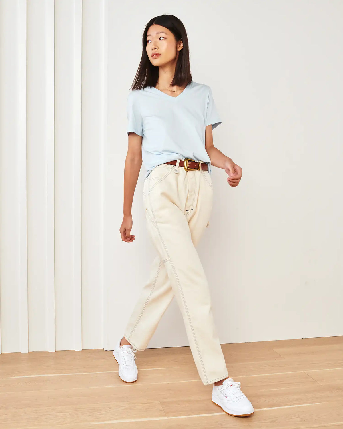 100% Organic Cotton Boxy V-Neck Tee (3-Pack)