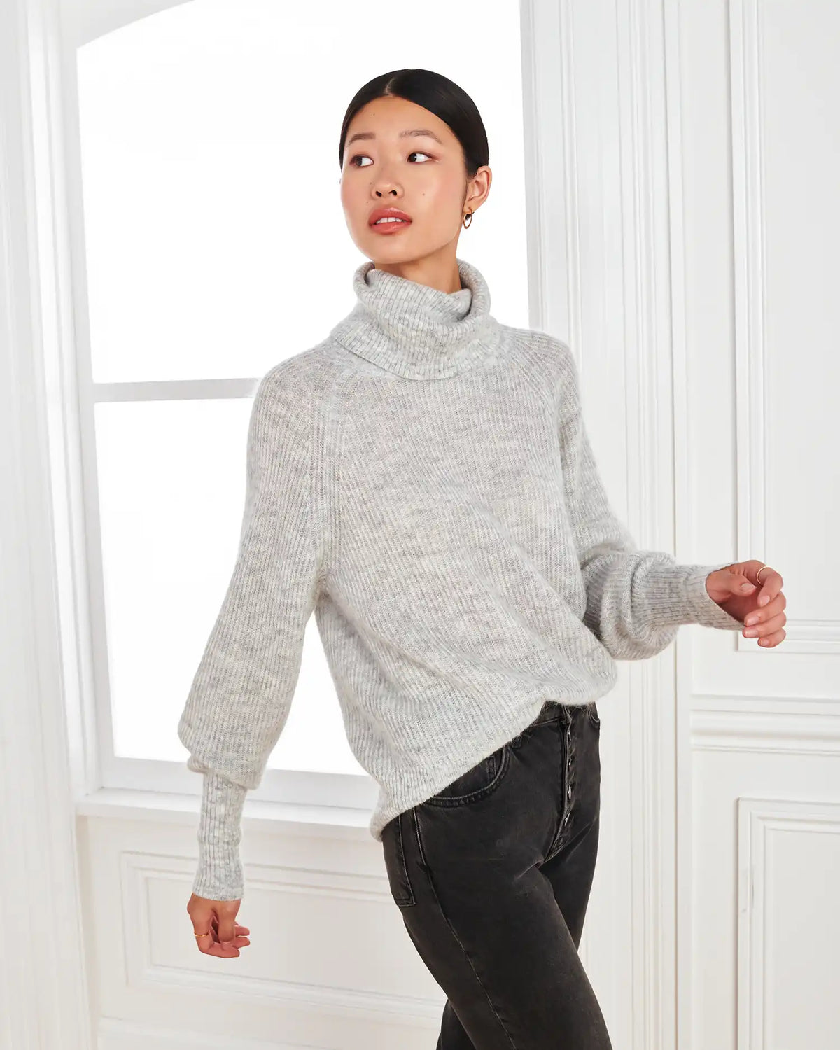 Baby Alpaca-Wool Turtleneck