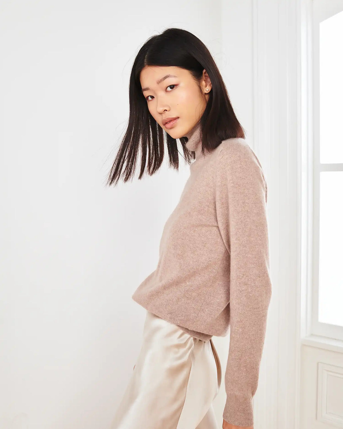 Mongolian Cashmere Turtleneck Sweater