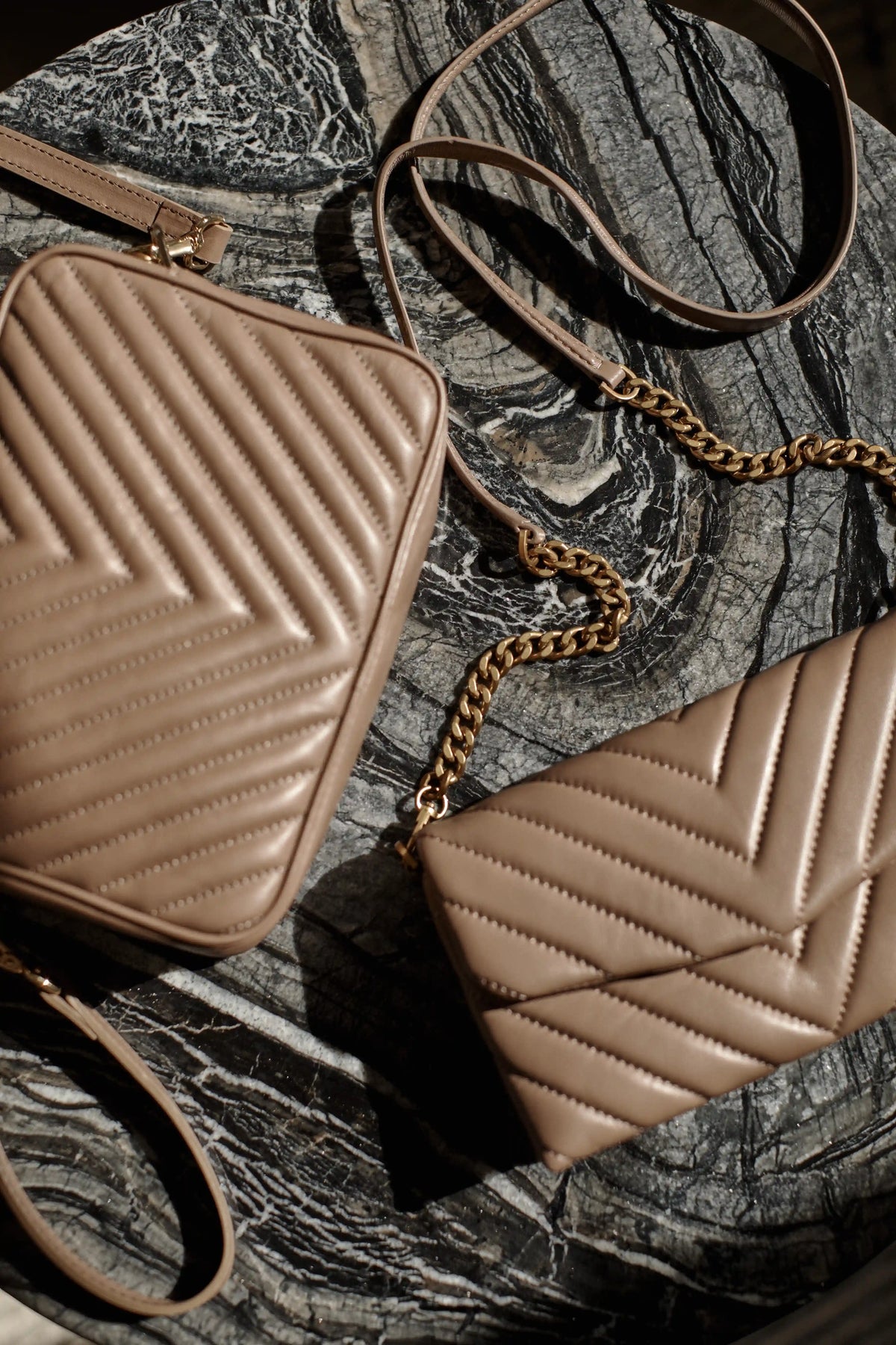 Italian Leather Quilted Wallet Crossbody
