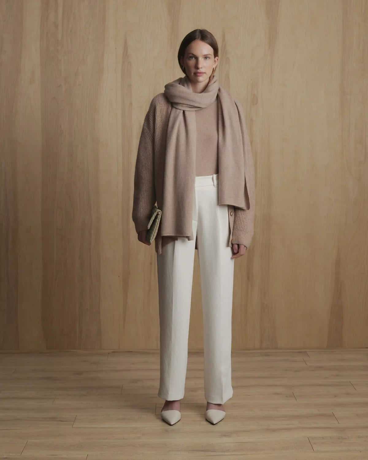 Mongolian Cashmere Oversized Boyfriend Cardigan Sweater