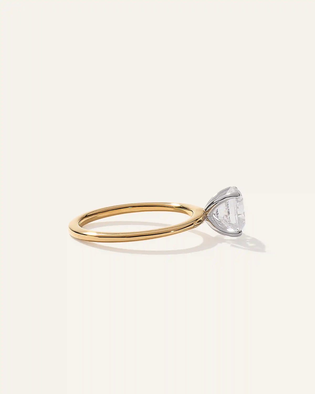 Lab Grown Diamond Round Petite Classic Engagement Ring - 1.50ct