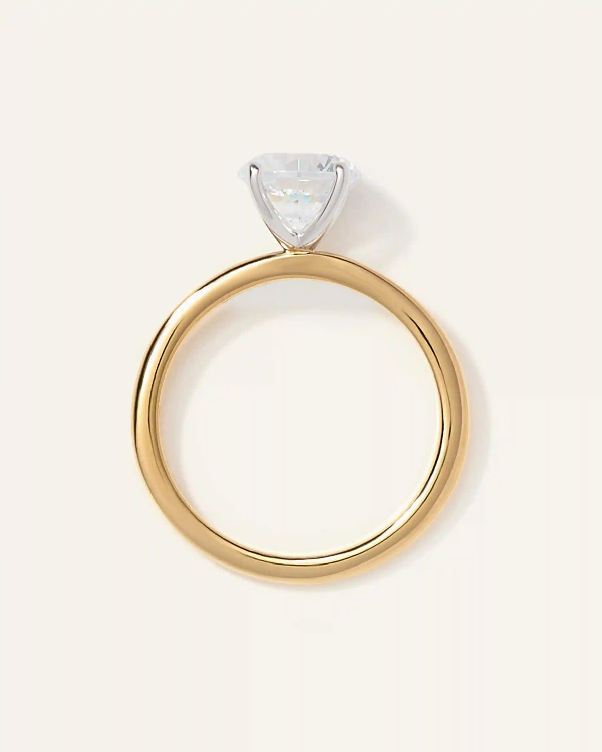 Lab Grown Diamond Round Petite Classic Engagement Ring - 1.50ct