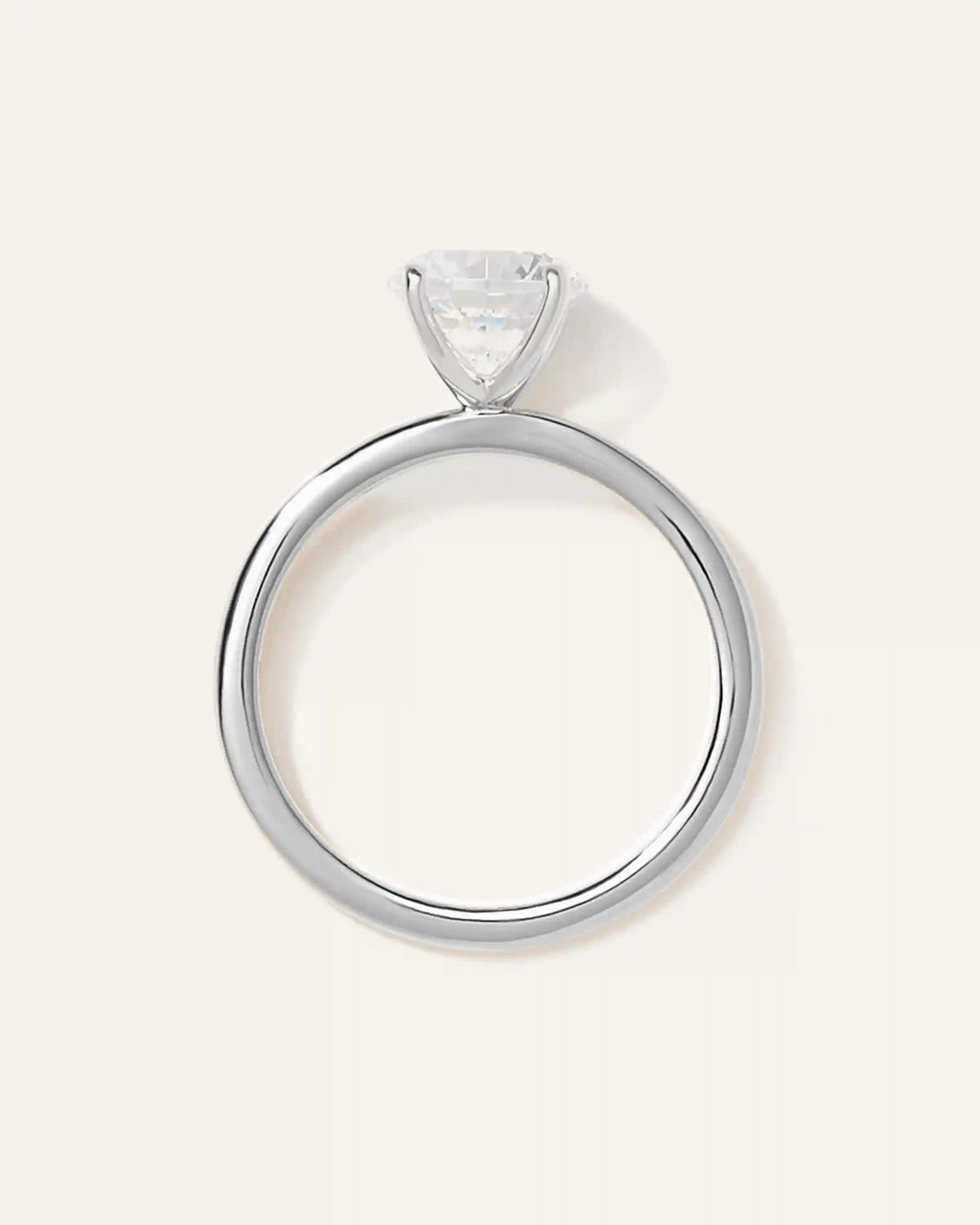 Lab Grown Diamond Round Petite Classic Engagement Ring - 1.50ct
