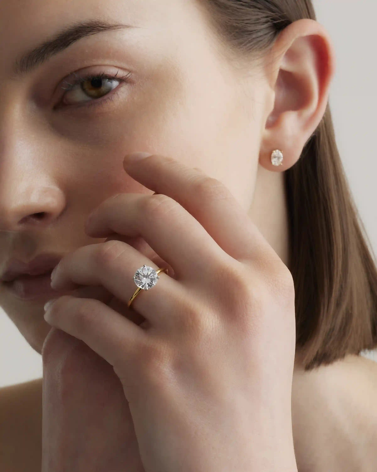 Lab Grown Diamond Round Petite Classic Engagement Ring - 2ct