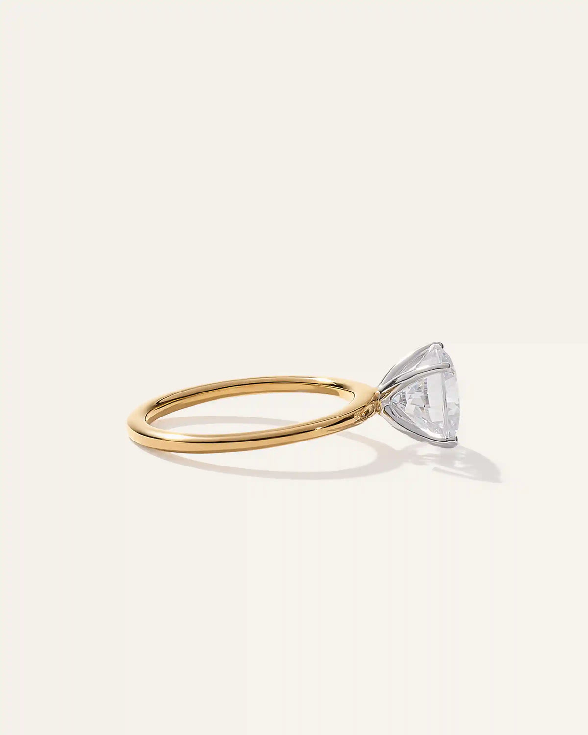 Lab Grown Diamond Round Petite Classic Engagement Ring - 2ct
