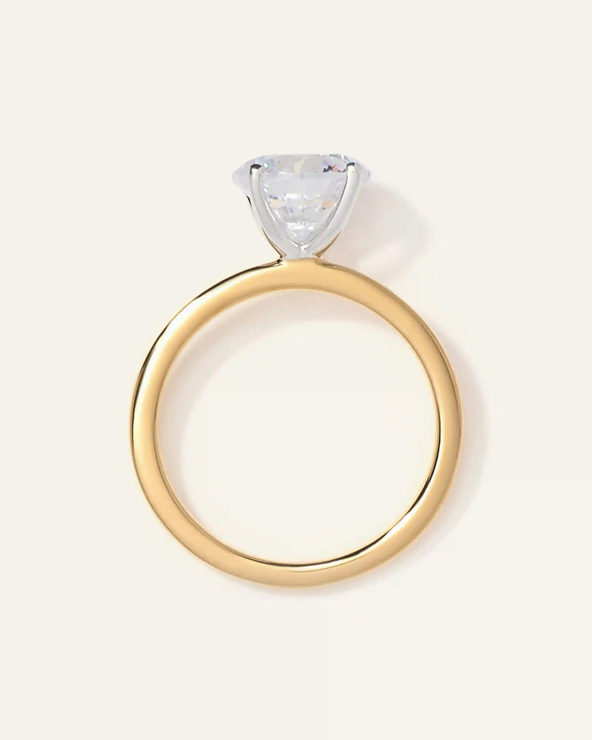 Lab Grown Diamond Round Petite Classic Engagement Ring - 2ct