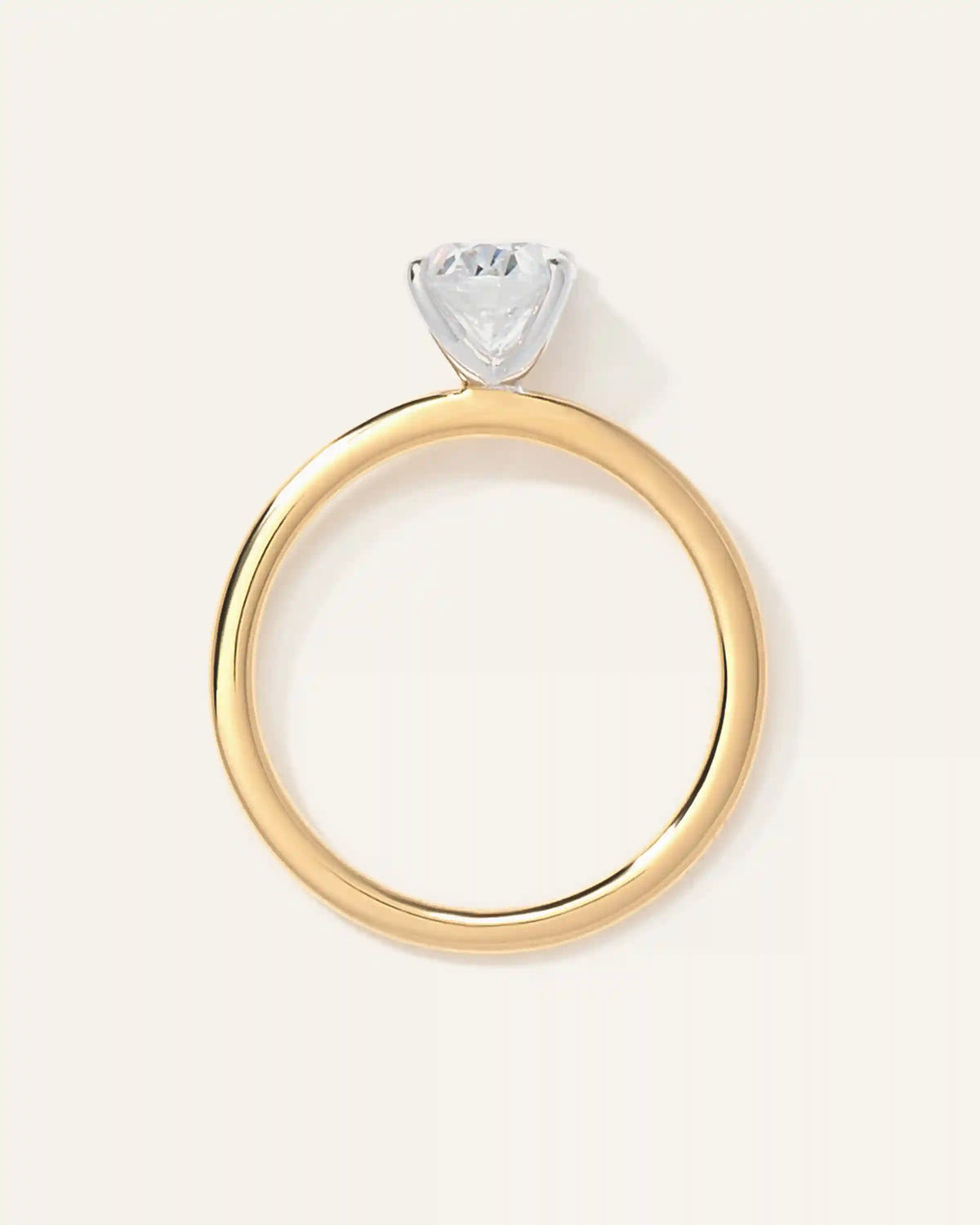 Lab Grown Diamond Oval Petite Classic Engagement Ring - 1ct