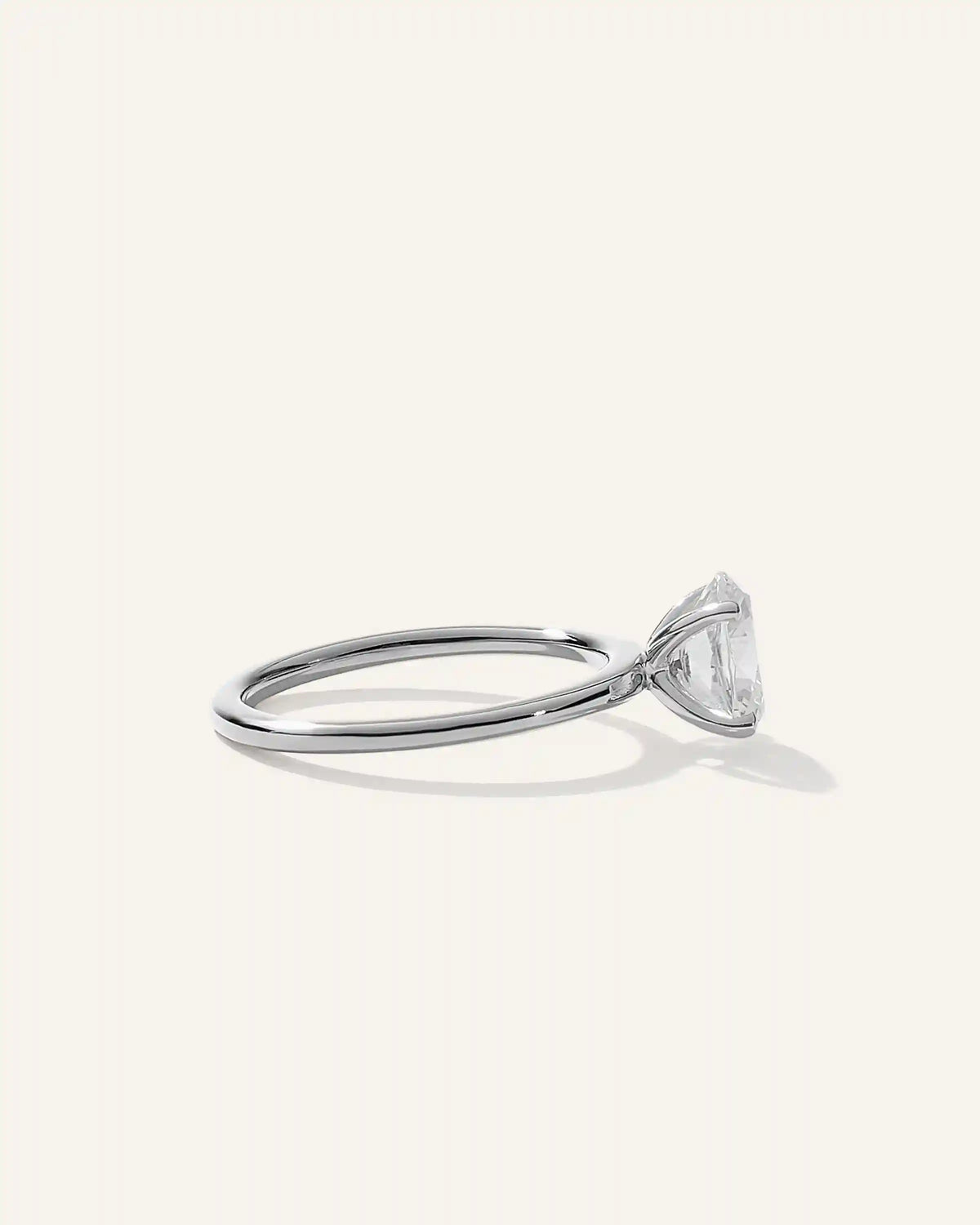 Lab Grown Diamond Oval Petite Classic Engagement Ring - 1ct