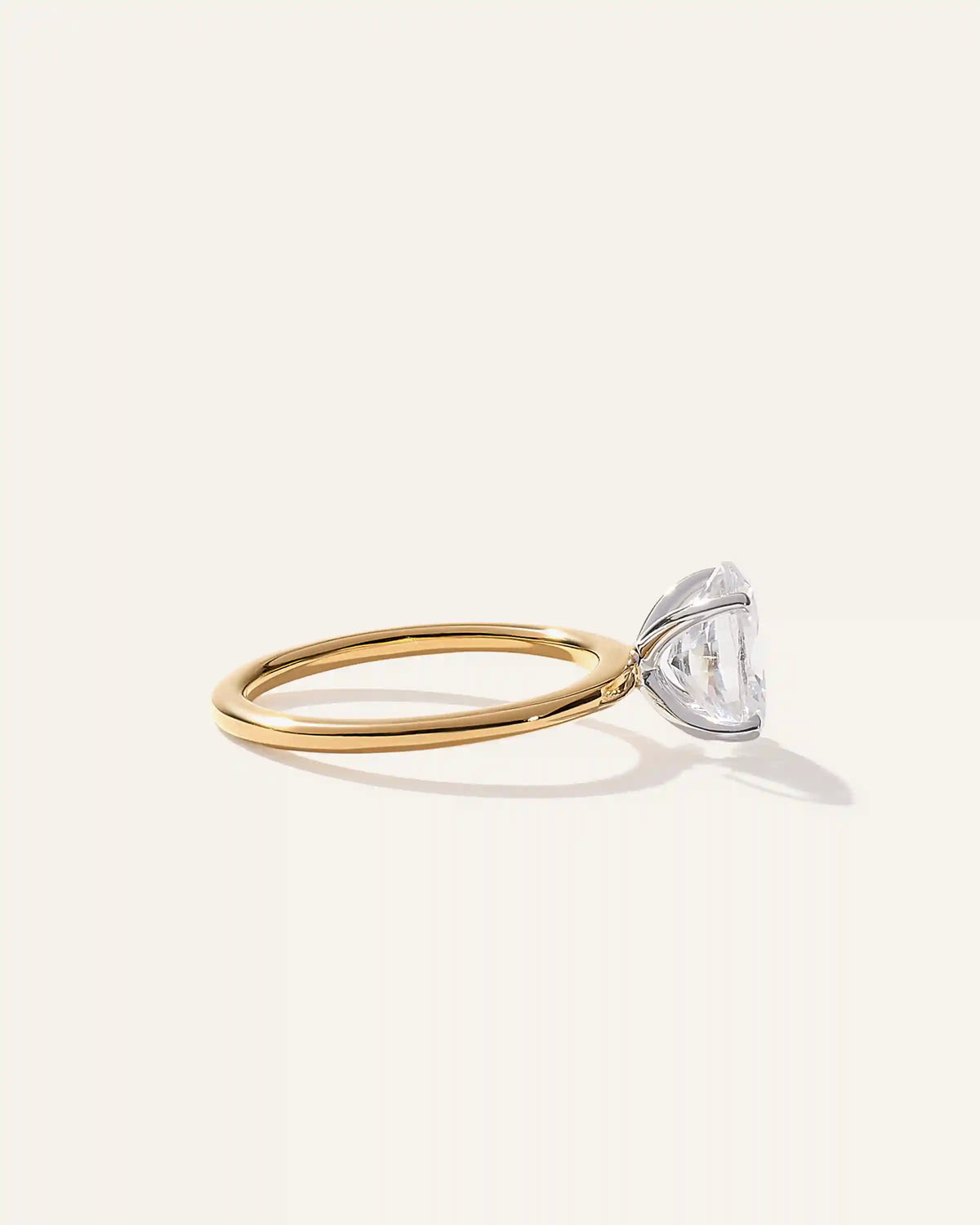 Lab Grown Diamond Oval Petite Classic Engagement Ring - 1.50ct