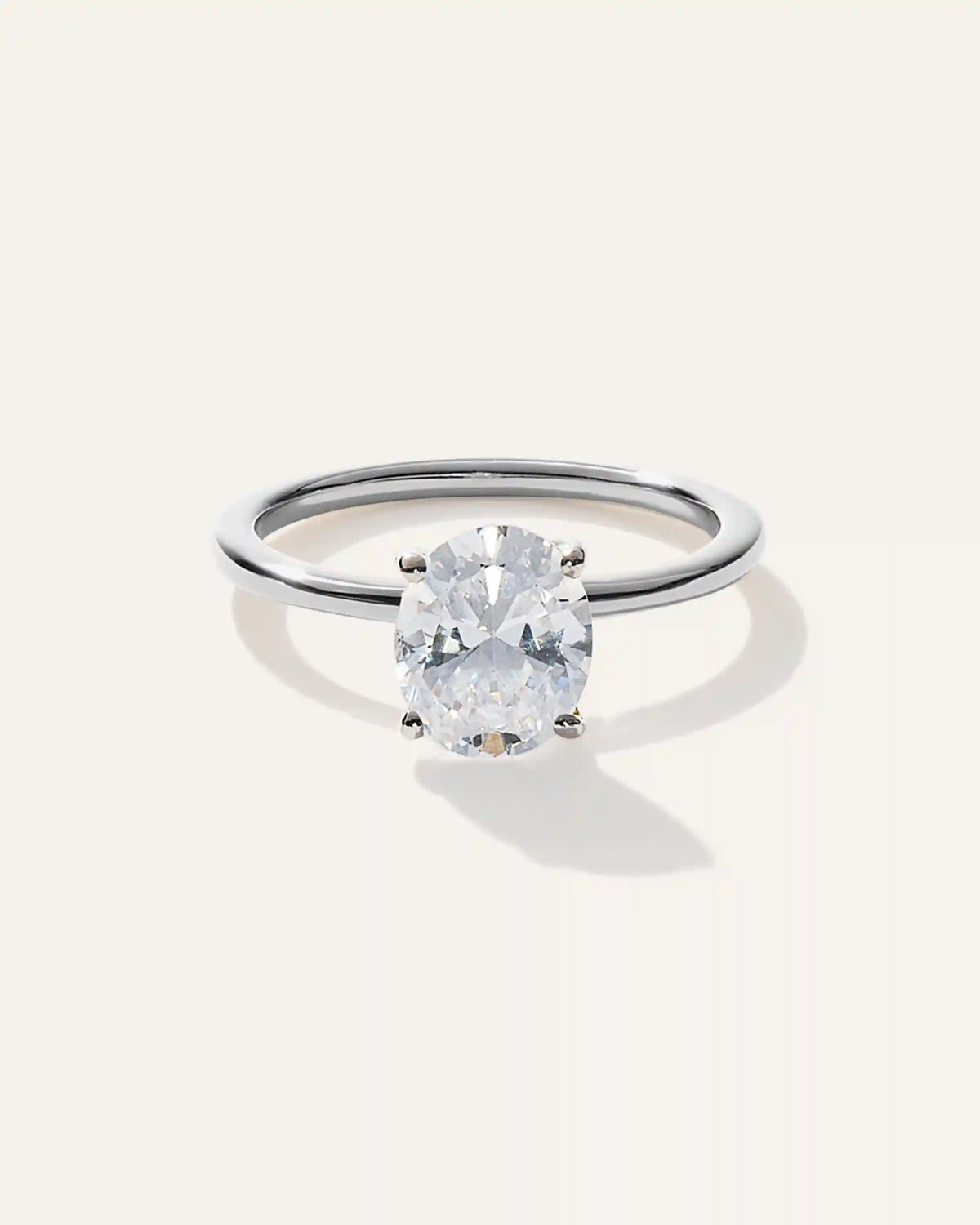 Lab Grown Diamond Oval Petite Classic Engagement Ring - 1.50ct