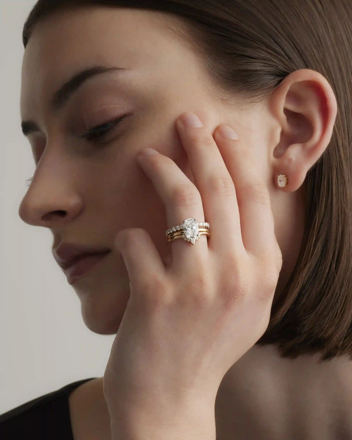 Lab Grown Diamond Oval Petite Classic Engagement Ring - 2ct