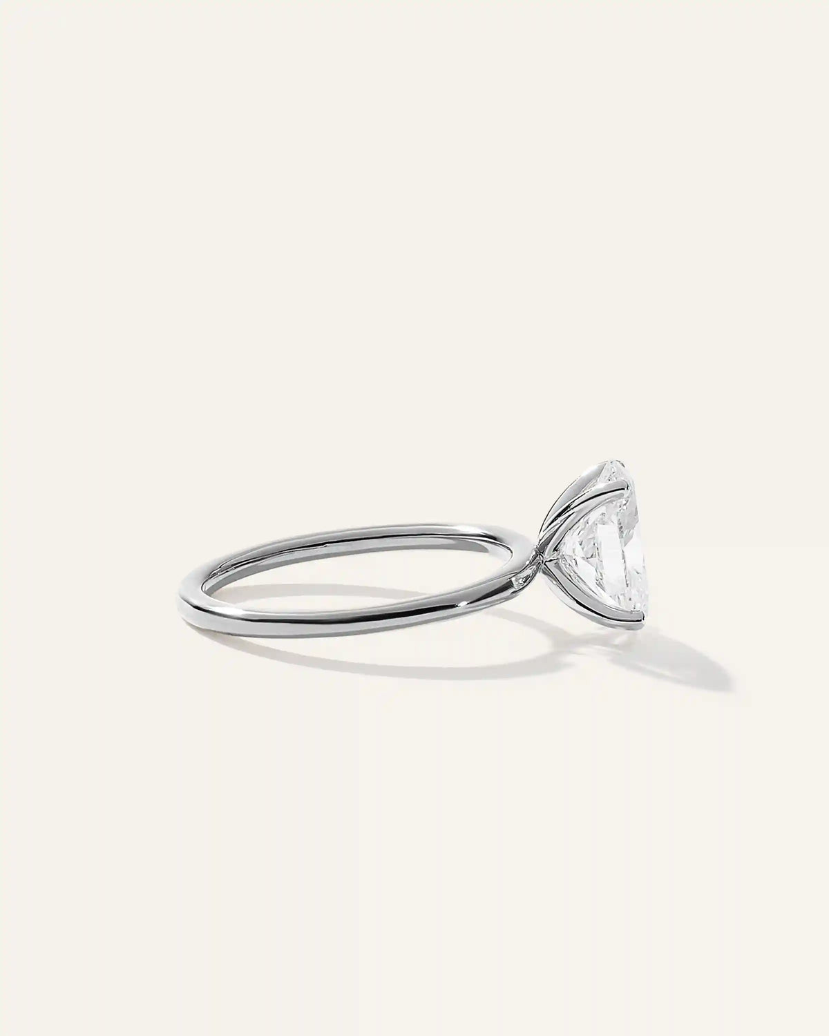 Lab Grown Diamond Oval Petite Classic Engagement Ring - 2ct