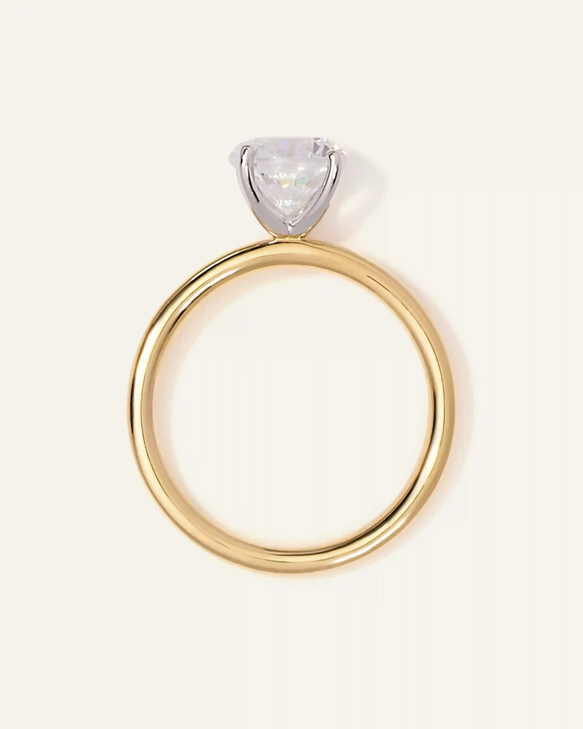 Lab Grown Diamond Round Comfort Fit Engagement Ring - 1.50ct