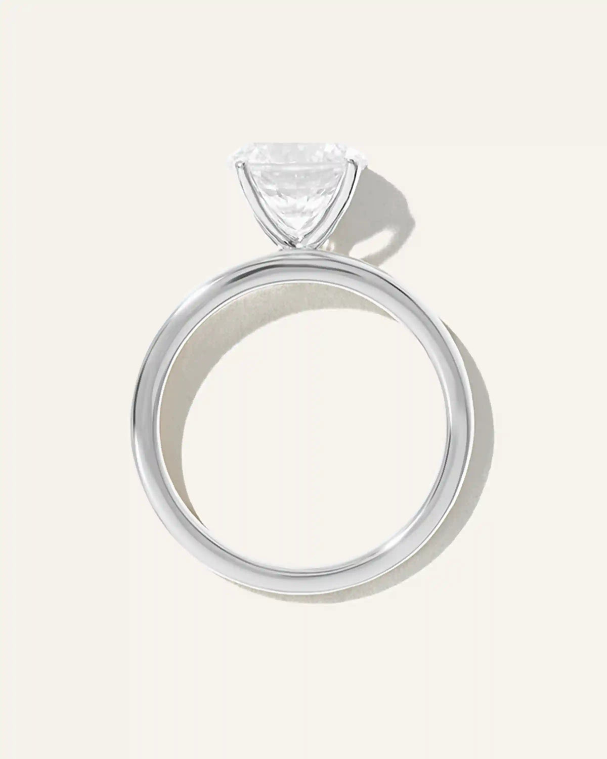 Lab Grown Diamond Round Comfort Fit Engagement Ring - 2ct