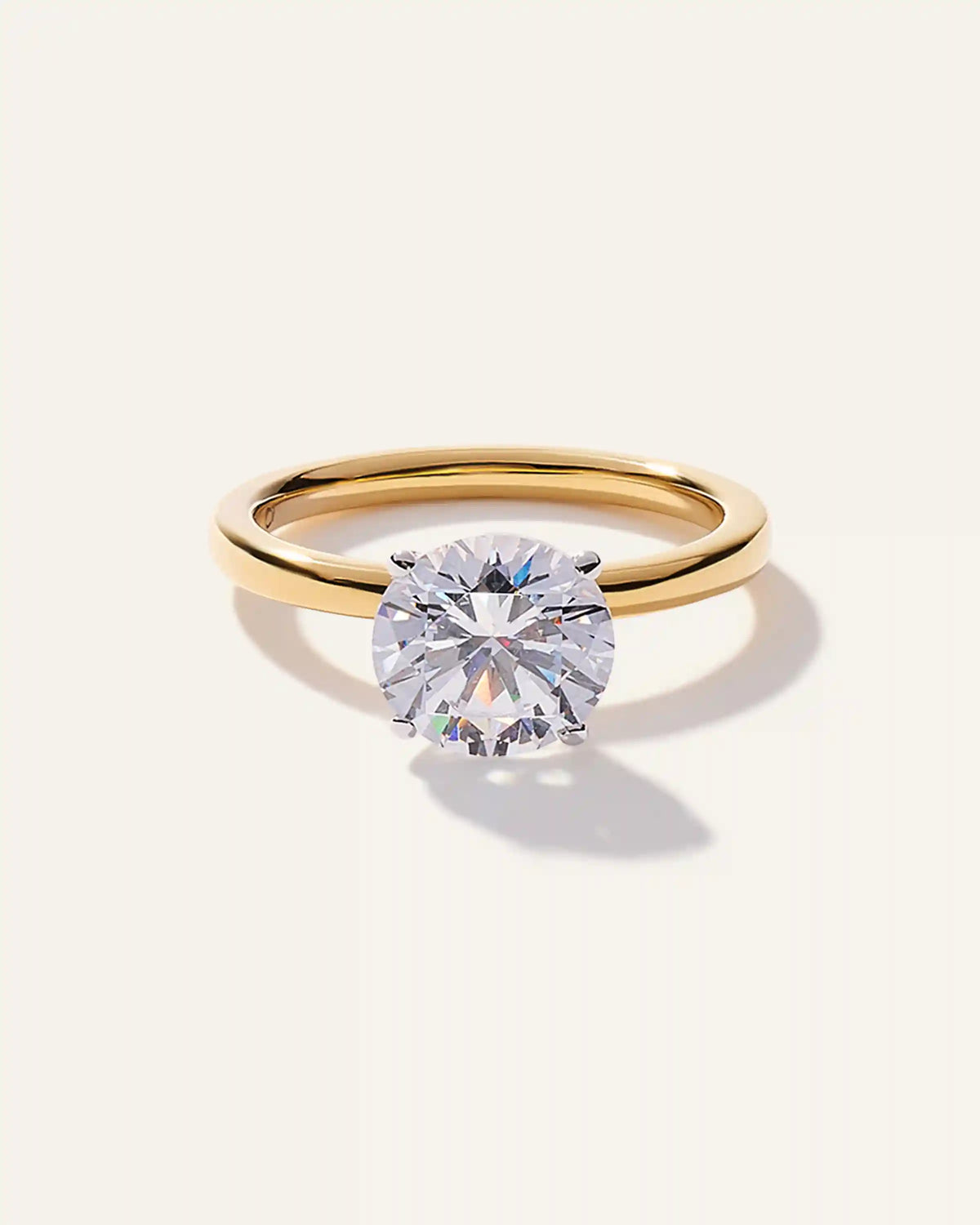 Lab Grown Diamond Round Comfort Fit Engagement Ring - 2ct