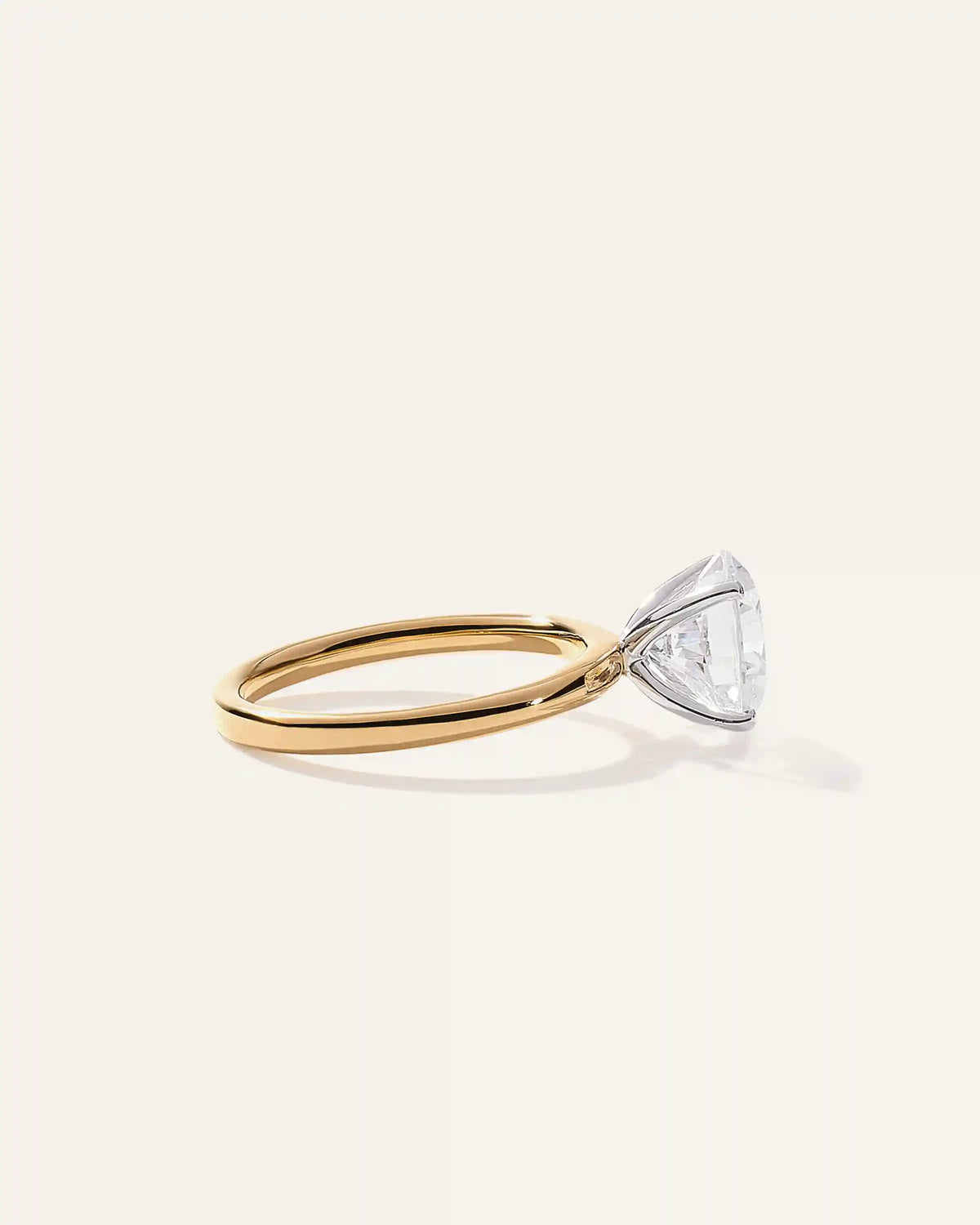 Lab Grown Diamond Round Comfort Fit Engagement Ring - 3ct