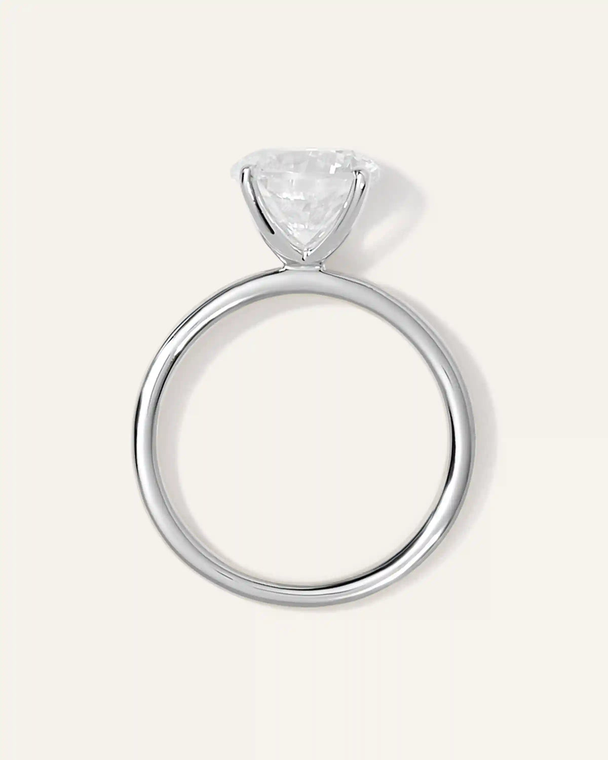 Lab Grown Diamond Round Comfort Fit Engagement Ring - 3ct