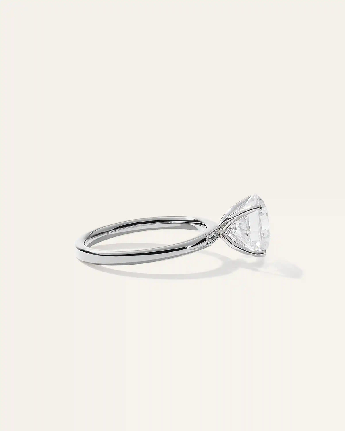 Lab Grown Diamond Round Comfort Fit Engagement Ring - 3ct