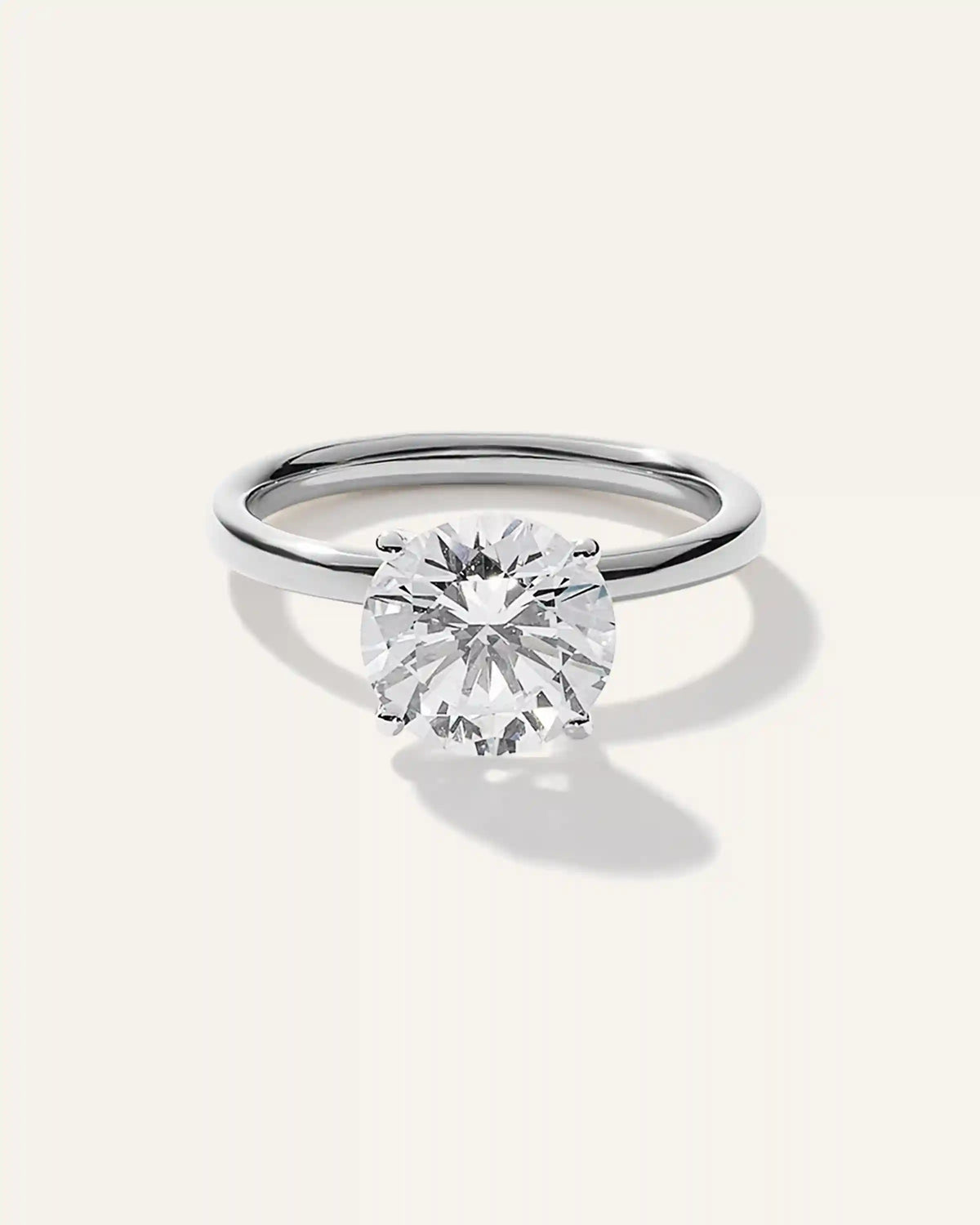 Lab Grown Diamond Round Comfort Fit Engagement Ring - 3ct
