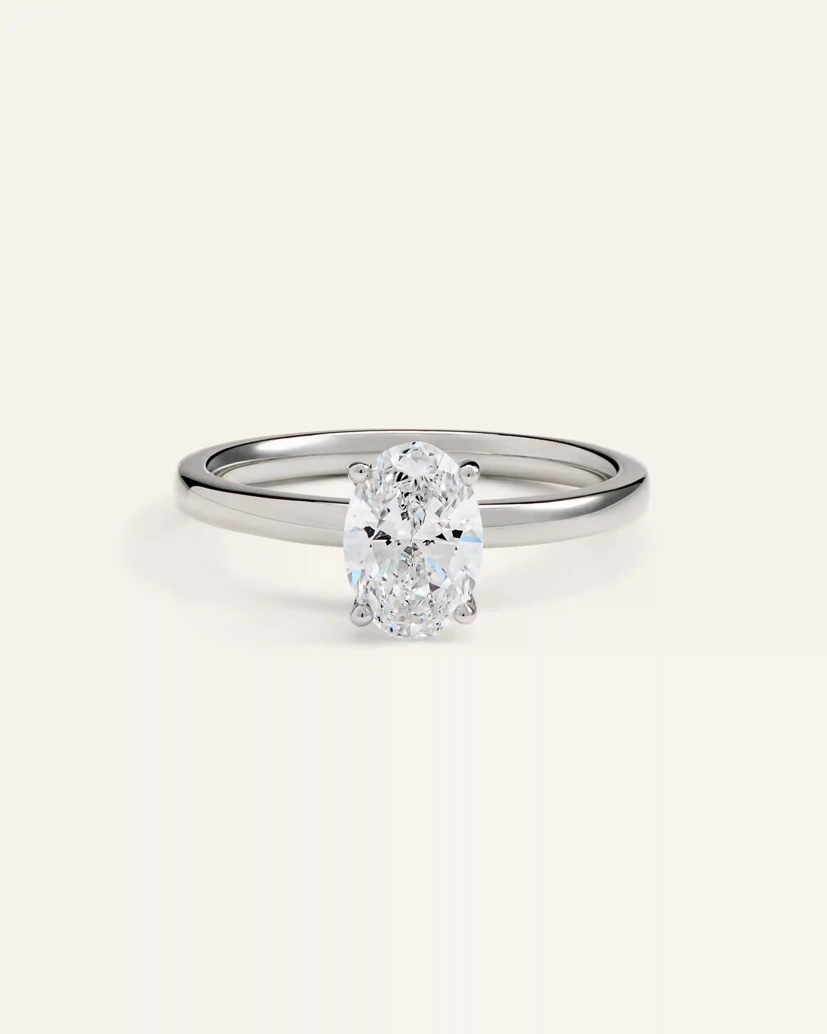 Lab Grown Diamond Oval Comfort Fit Engagement Ring - 1ct