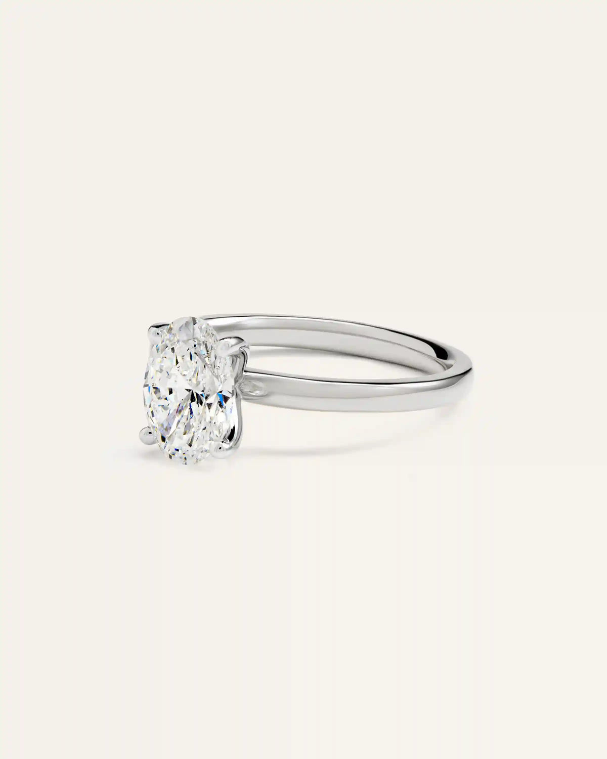 Lab Grown Diamond Oval Comfort Fit Engagement Ring - 1.50ct