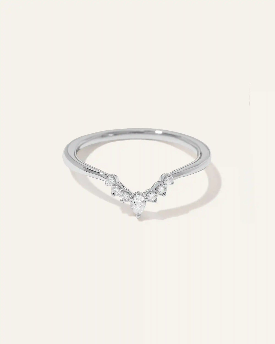 14K Gold Natural Diamond Pointed Tiara Band
