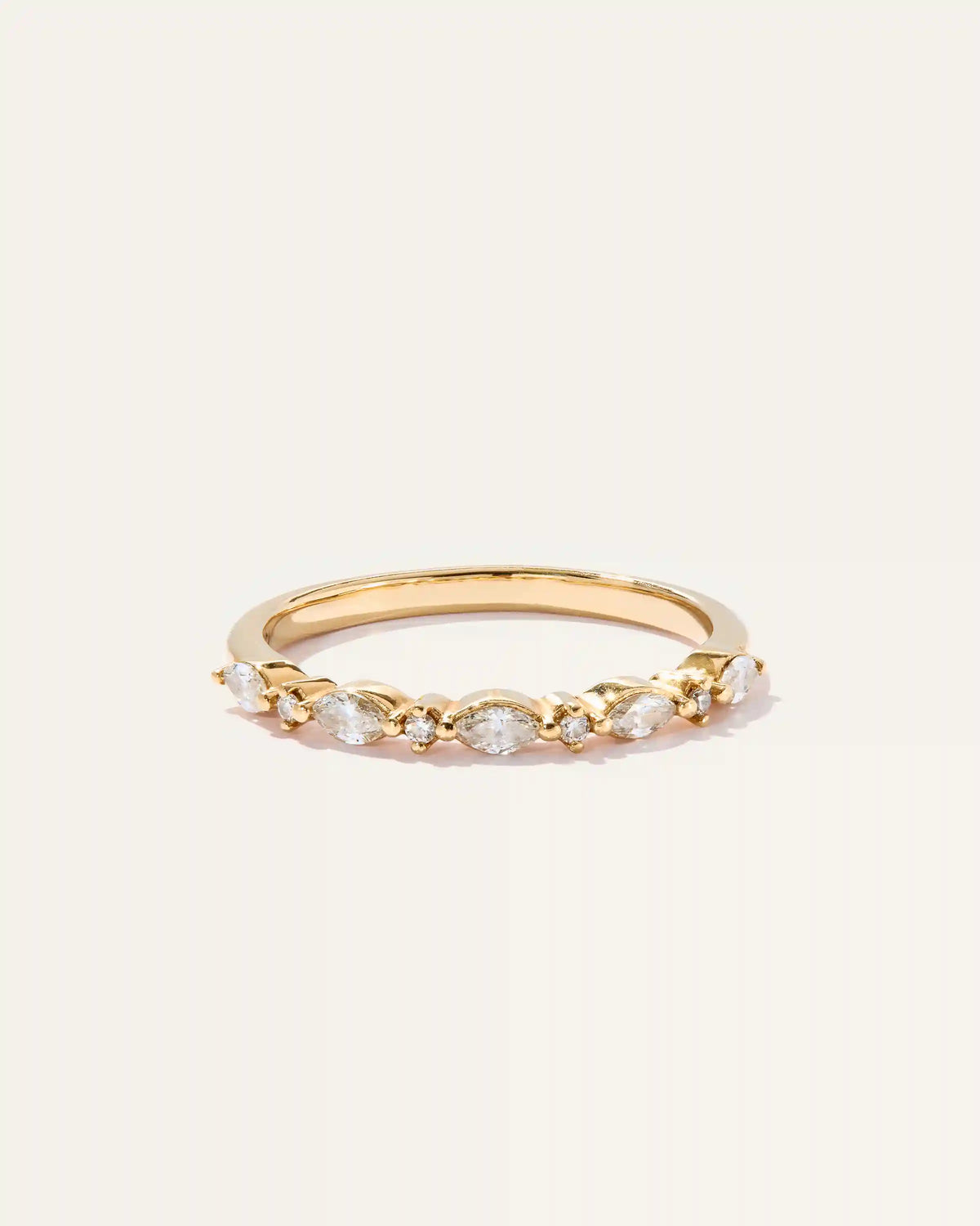 Diamond Alternating Marquise & Round Band