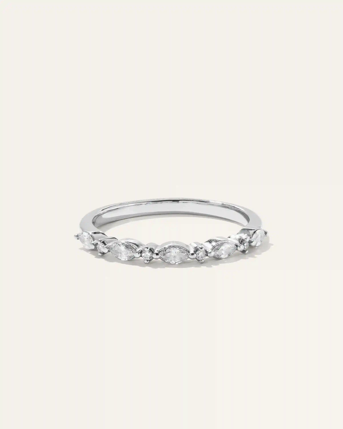 Diamond Alternating Marquise & Round Band