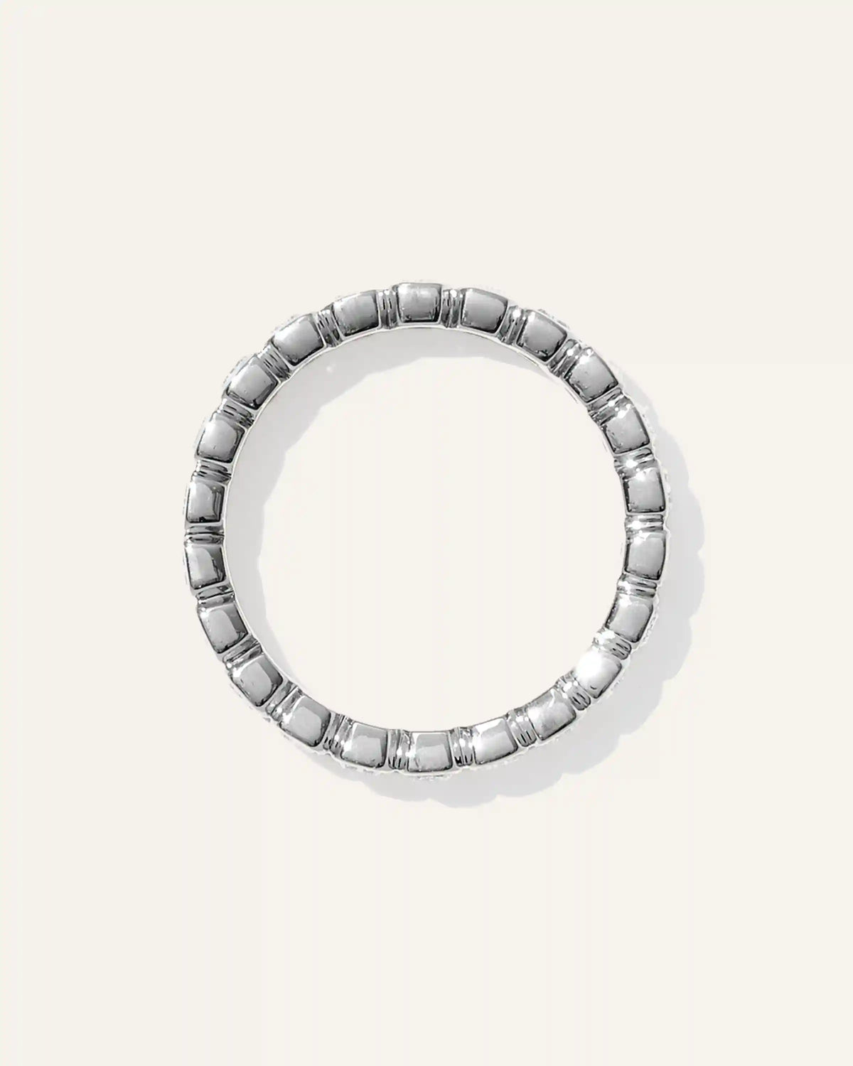 Lab Grown Diamond Emerald North-South Bezel Eternity Band