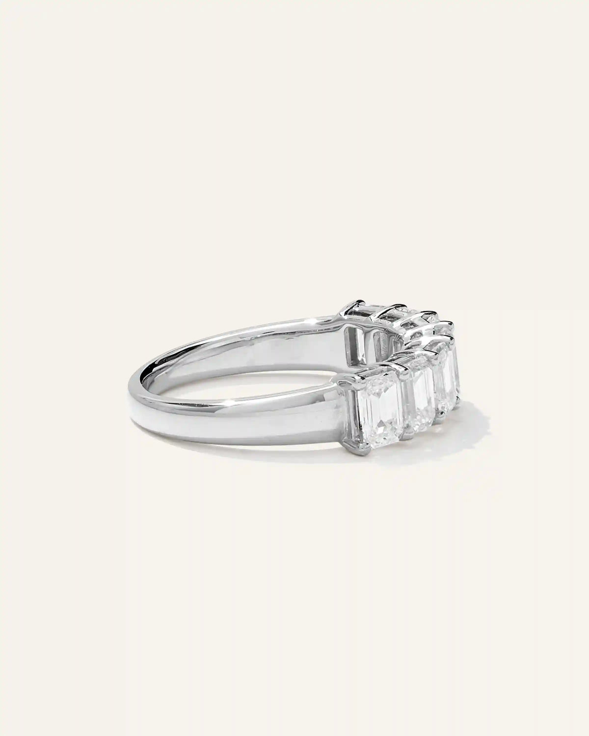 Lab Grown Diamond Emerald Seven Stone Band