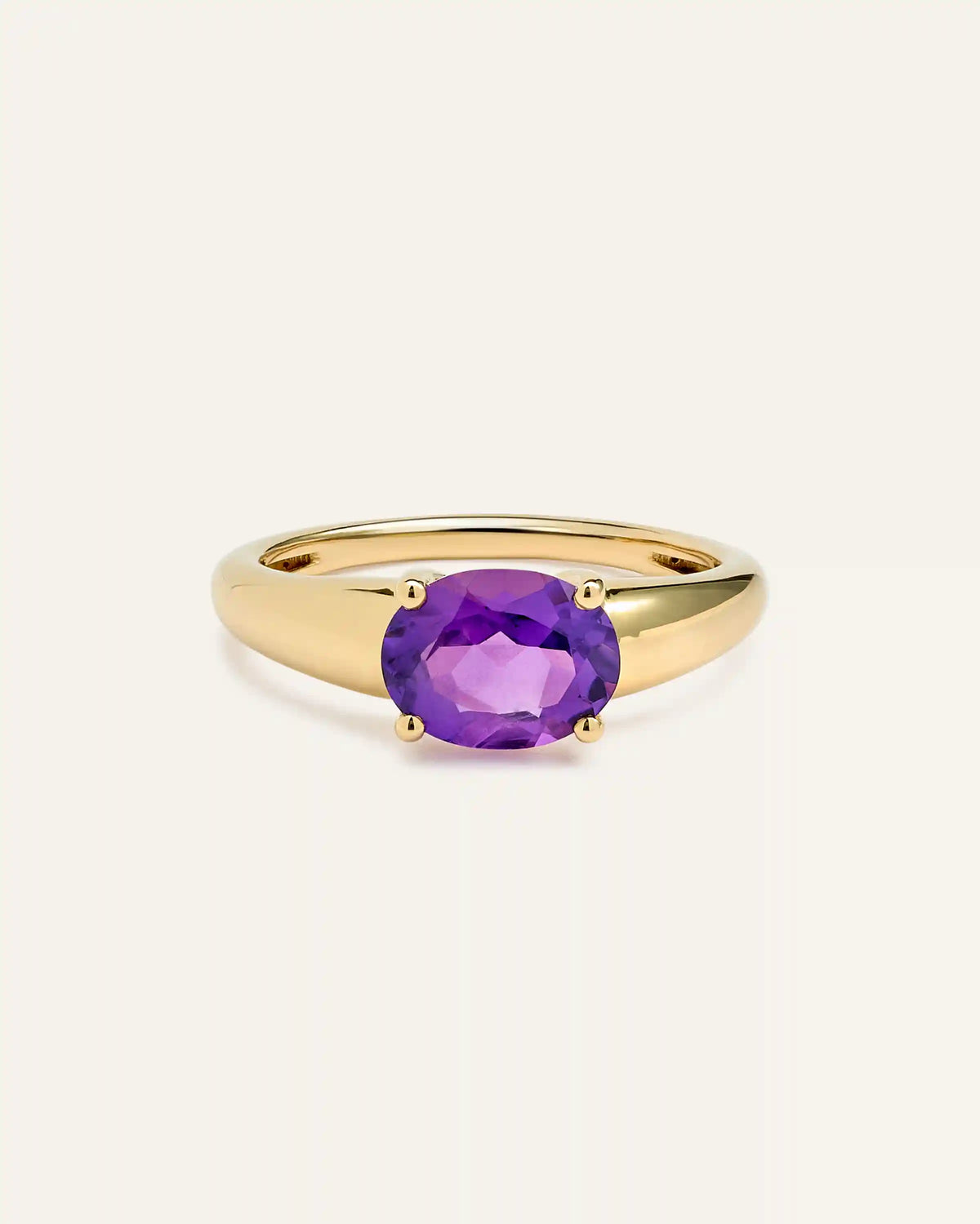 14K Gold Gemstone Vintage Inspired Ring