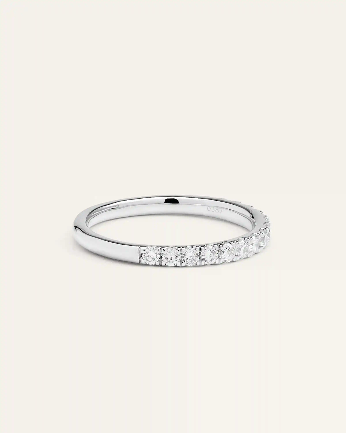 14K Gold Natural Diamond Pave Band - 0.50ctw