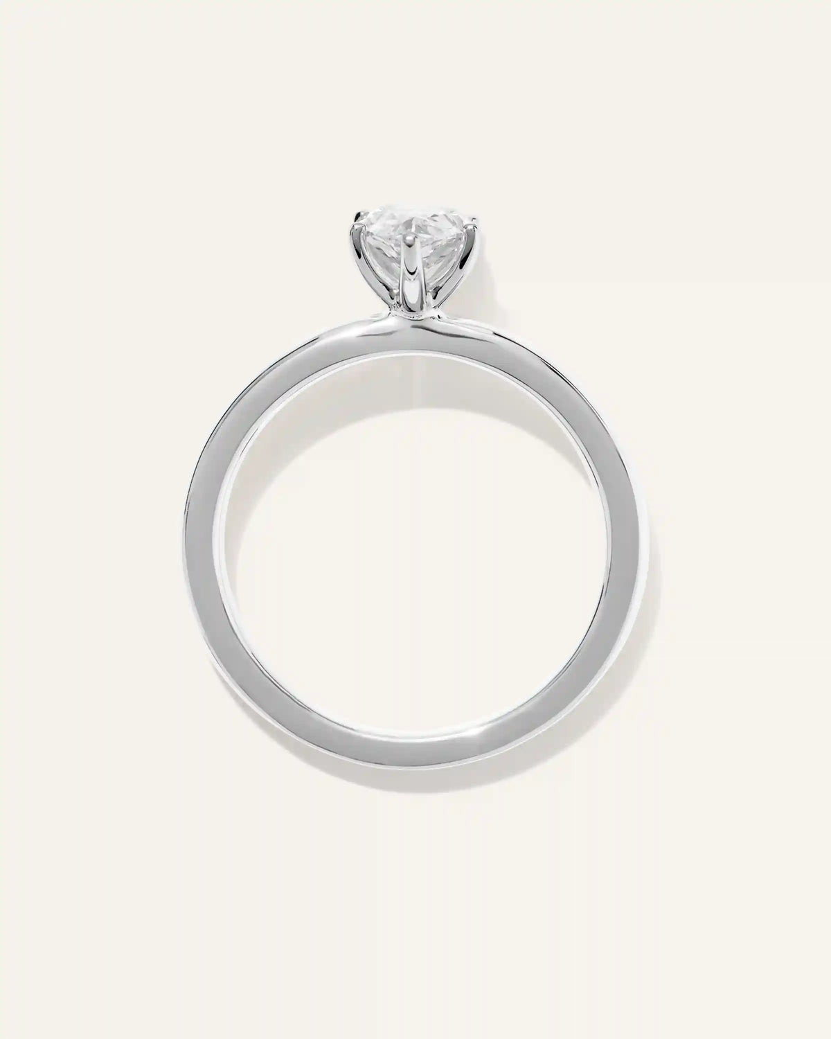 Lab Grown Diamond Pear Comfort Fit Engagement Ring - 1ct