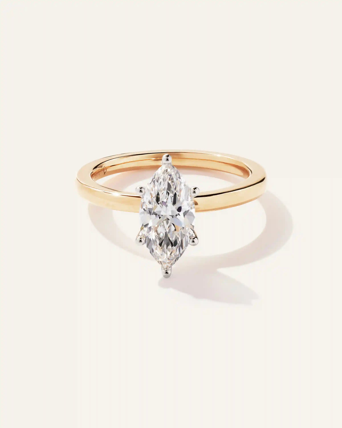 Lab Grown Diamond Marquise Comfort Fit Engagement Ring - 1.5ct