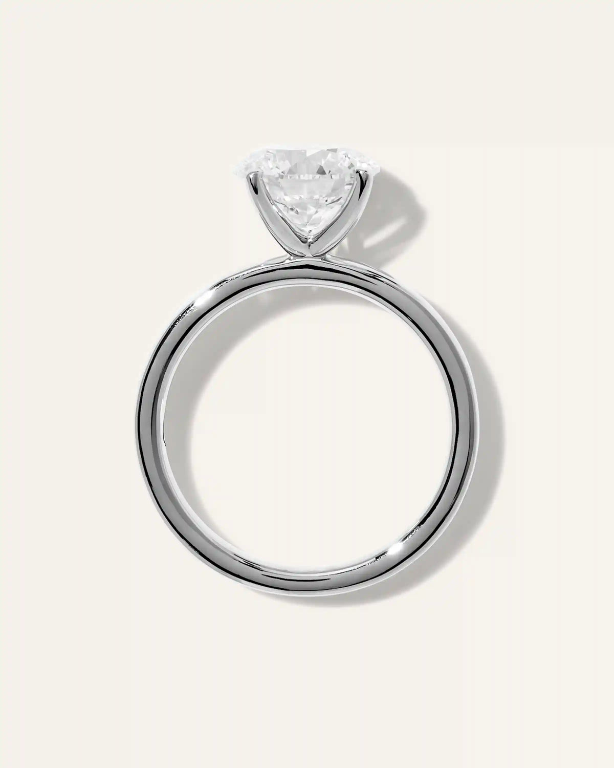 Lab Grown Diamond Round Comfort Fit Engagement Ring - 2.5ct