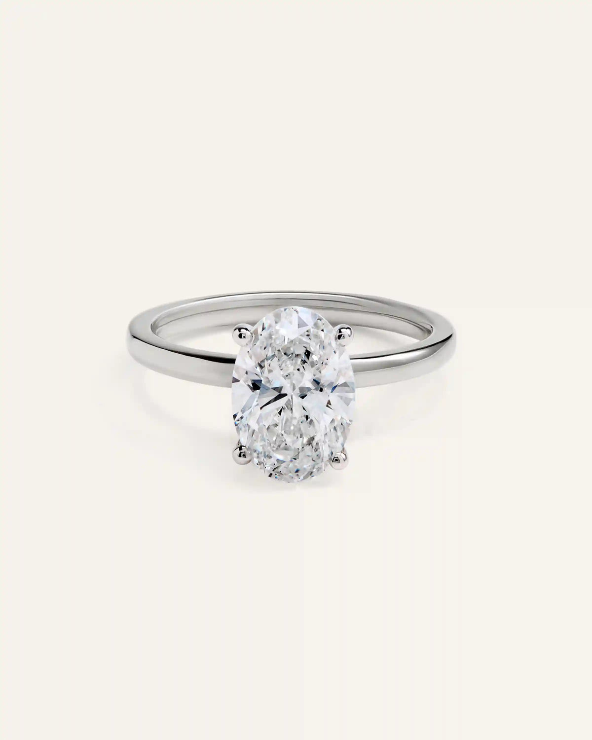 Lab Grown Diamond Oval Comfort Fit Engagement Ring - 2.5ct
